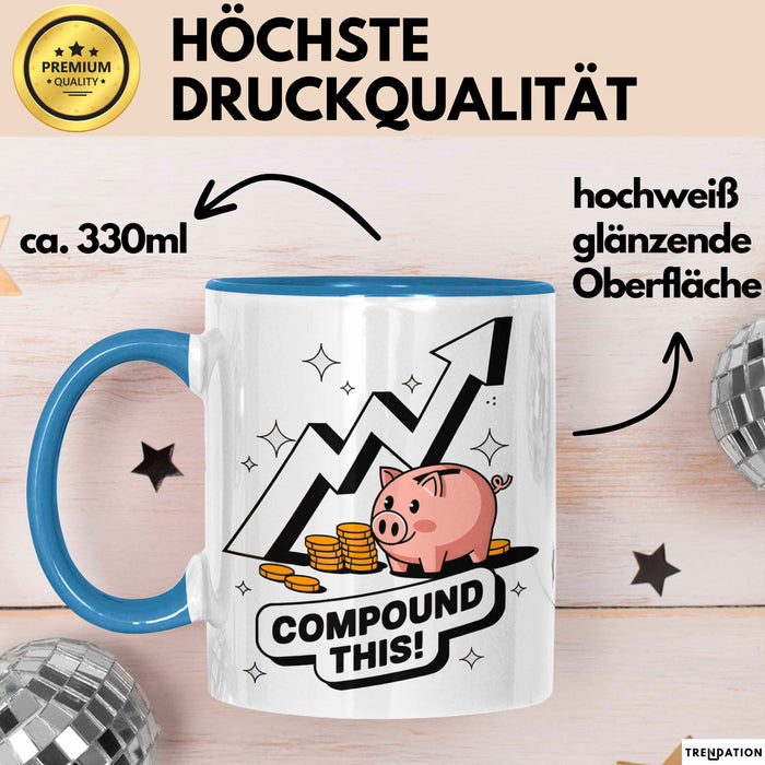 Investor Tasse Geschenk Lustige Geschenkidee Spruch Für Vermögens Erbauer Blau Trendation