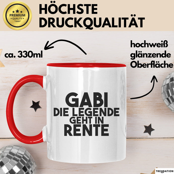 Gabi Tasse Gabi – Die Legende Geht In Rente Geschenk