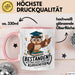 Abschluss Tasse Geschenkidee Lizenz Klugscheißen Absolvent Rosa Trendation
