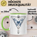 Mystical Tasse Blackcraft Lineart Moon Schmetterling Hexerei Astrologie Tattoo Kaffee-Becher Tarot Grün Trendation