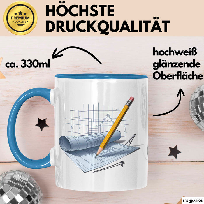 Architekt Tasse Geschenkidee Designprofi Lustiger Spruch Geschenkidee Lustig Blau Trendation
