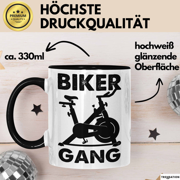 Biker Gang Tasse Geschenk Cardio Zuhause Fitness-Bike Geschenkidee Becher Trendation