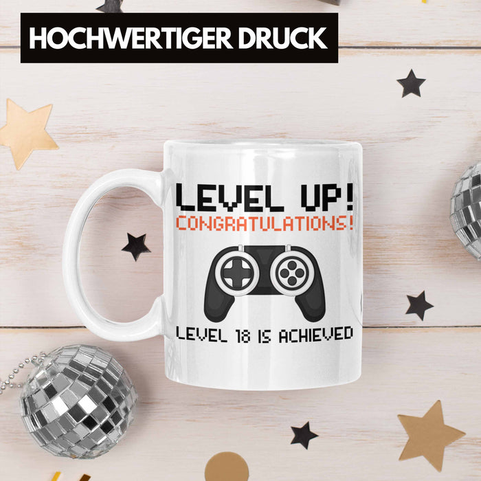 Trendation - 18. Geburtstag Tasse Jungen Jungs Geschenk 18er Geschenkidee 18 Sohn Gamer Trendation