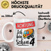 4. Geburtstag Tasse Geschenk Ich bin schon 4 Geschenkidee Geschenkidee Lustig Weiß Trendation