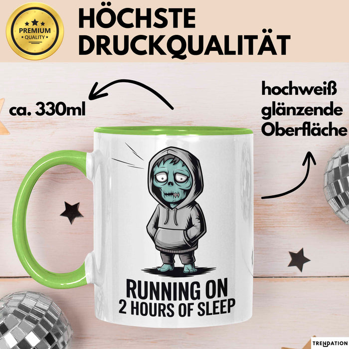 Minimal Schläfer Tasse Geschenk Lustige Geschenkidee Spruch Für Müde Menschen Grün Trendation