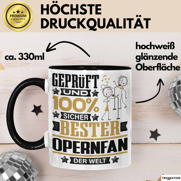 Opernfan Geschenk Lustiger Spruch für Opernfan Geschenkidee Bester Opernfan Der Welt Schwarz Trendation