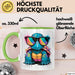 Schildkröte Tier Sonnenbrille Tasse Geschenk Lustige Geschenkidee Spruch Grün Trendation