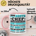 Chef Tasse Geschenk Von Mitarbeitern Lustiger Spruch Auch Der Beste Chef Ist Nur So Gut Wie Mitarbeiter Becher Rosa Trendation