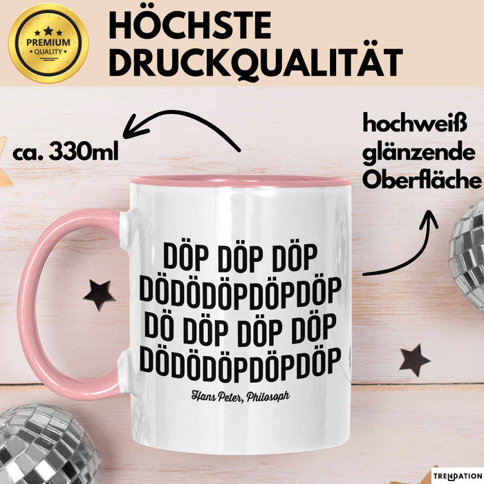 Rave House Musik Festival Party Tasse Geschenk Lustige Geschenkidee Spruch Rosa Trendation