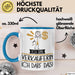 Geschenk für Verkäuferin Tasse Lustige Geschenkidee Geburtstag Ich Bin Verkäuferin Ich Darf Das Blau Trendation