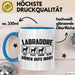Labradore Hören Aufs Wort Tasse Geschenk Labrador Besitzer Mama Becher Blau Trendation