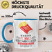 Pommes-Liebhaber Tasse Geschenk Ich Kann Pommes Verschwinden Lassen Was Ist Deine Superkraft Becher Geschenkidee Pommes Kaffee-Becher Blau Trendation