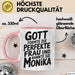 Monika Tasse Geschenk Gott Formte Die Perfekte Frau Monika Geschenkidee Rosa Trendation