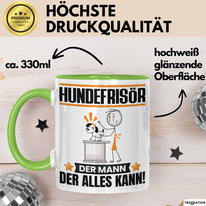 Hundefrisör Tasse Geschenk für Hundefrisör Der Mann Der Alles Kann Geschenkidee zum Geburtstag Grün Trendation