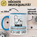 Geschenk für Hundebedarfsverkäuferin Tasse Lustige Geschenkidee Geburtstag Ich Bin Hundebedarfsverkäuferin Ich Darf Das Blau Trendation