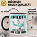 Pilot Tasse Geschenk für Pilot Der Mann Der Alles Kann Geschenkidee zum Geburtstag Schwarz Trendation