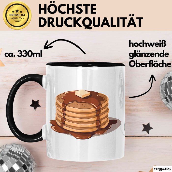 Pfannkuchen Süchtiger Tasse Geschenkidee für Morgen Stapel Trendation