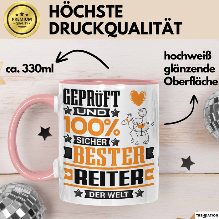 Reiter Geschenk Lustiger Spruch für Reiter Geschenkidee Bester Reiter Der Welt Rosa Trendation