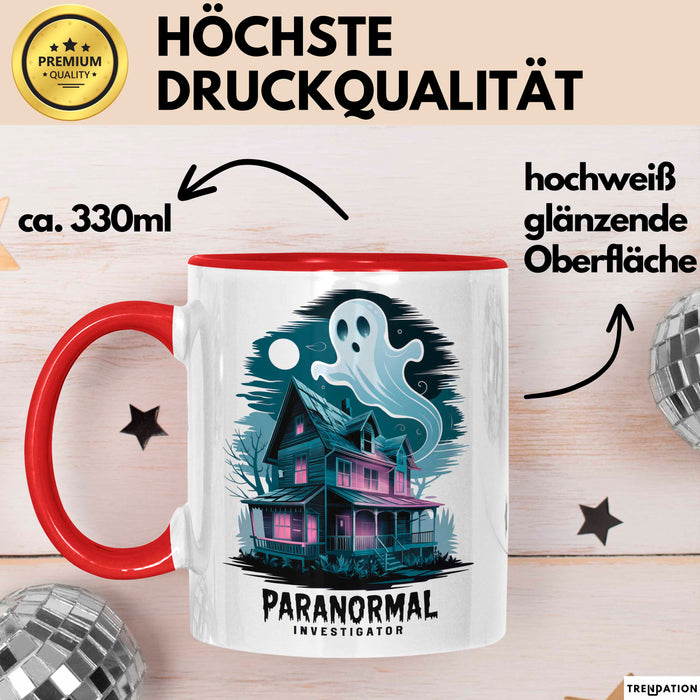Paranormaler Ermittler Tasse Geschenkidee für Rot Trendation