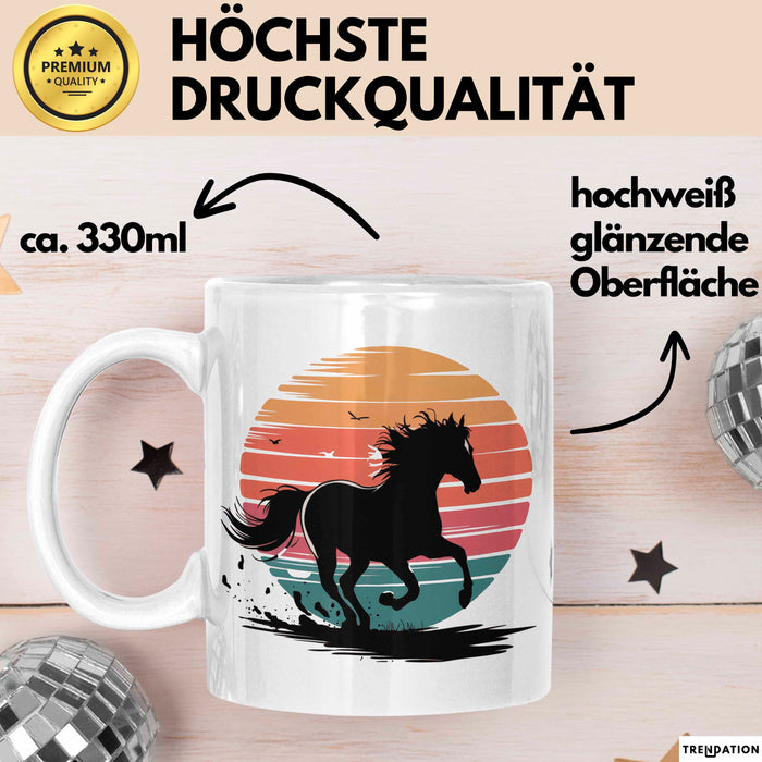 Reiter Tasse Geschenkidee Reitsport Enthusiast Geschenkidee Lustig Weiß Trendation