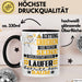 Läufer Geschenk Tasse Lustiger Spruch Erheben Sie Sich Der Läufer Betritt den Raum Schwarz Trendation