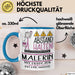 Malerin Tasse Geschenk Lustig Abstand Halten Hochleistungs-Malerin Mit Drang Zur Perfektion Bei Der Arbeit Blau Trendation