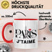 Frankreich Paris Eiffelturm Tasse Geschenk Lustige Geschenkidee Spruch Rot Trendation