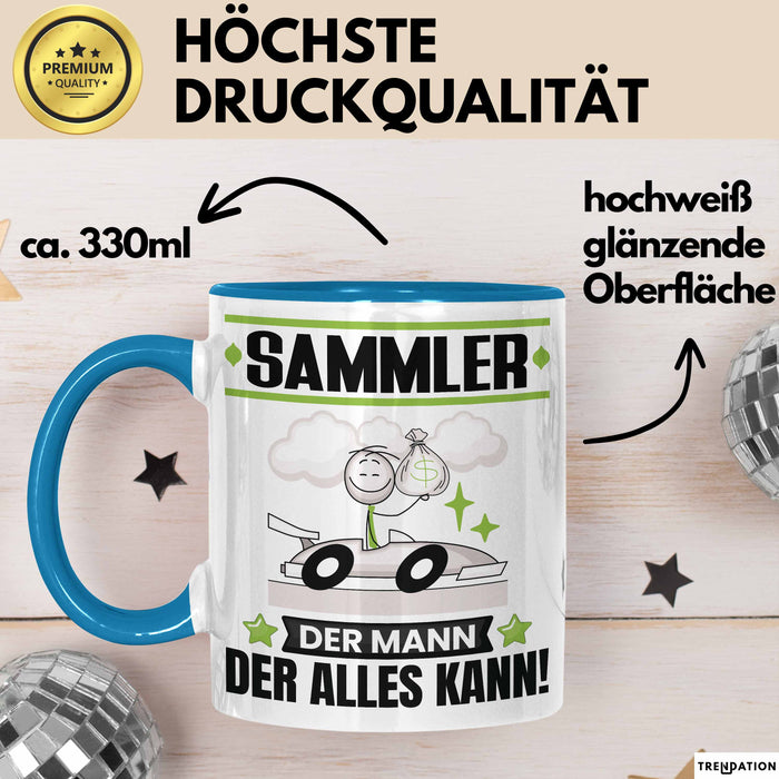 Sammler Tasse Geschenk für Sammler Der Mann Der Alles Kann Geschenkidee zum Geburtstag Blau Trendation