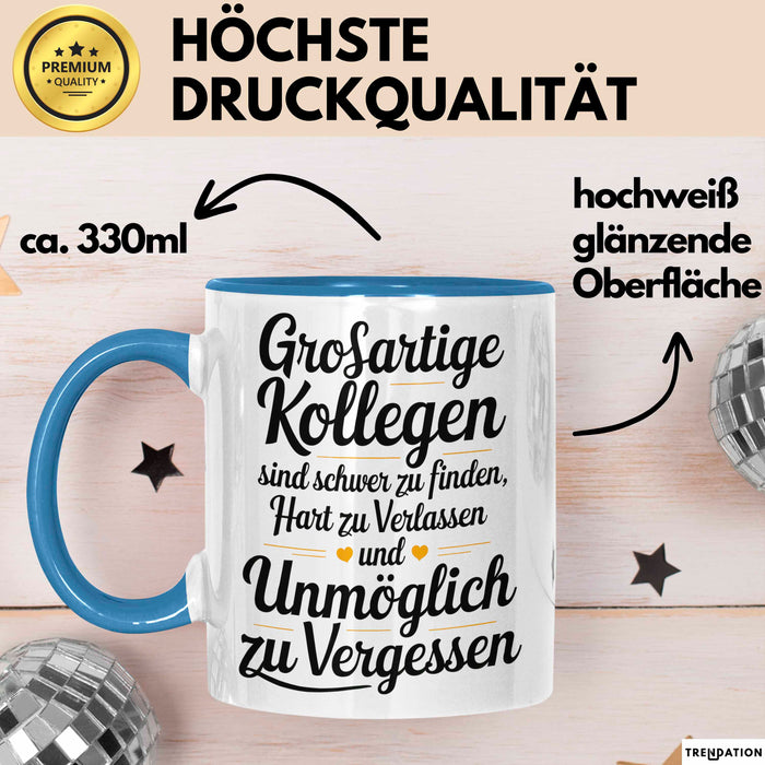 Bürokollege Tasse Geschenkidee Tolle Kollegen Sind Selten Blau Trendation