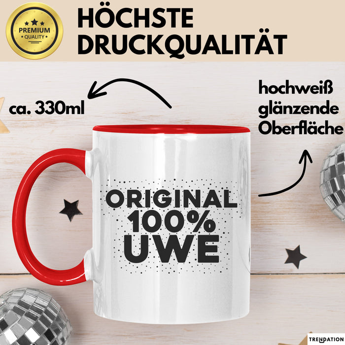 Uwe Tasse Original 100% Uwe Geschenk