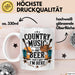Country Musik Bier Tasse Geschenk Lustige Geschenkidee Weiß Trendation