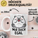 Sarkastischer Bär Tasse Geschenk Lustige Geschenkidee Spruch Mir Doch Egal Weiß Trendation