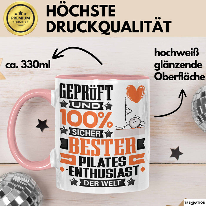 Pilates-Enthusiast Geschenk Lustiger Spruch für Pilates-Enthusiast Geschenkidee Bester Pilates-Enthusiast Der Welt Rosa Trendation