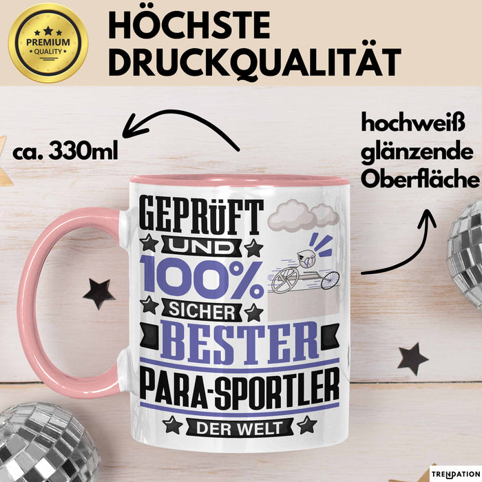 Para-Sportler Geschenk Lustiger Spruch für Para-Sportler Geschenkidee Bester Para-Sportler Der Welt Rosa Trendation