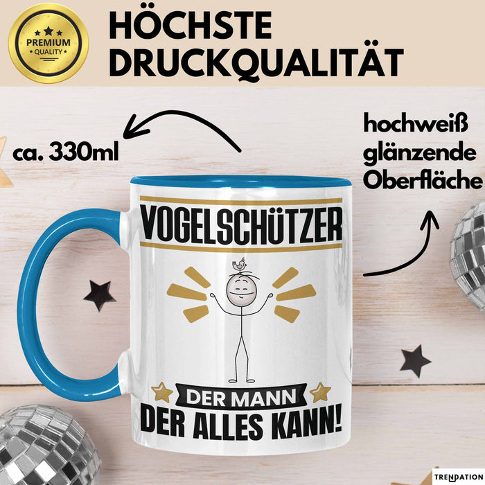 Vogelschützer Tasse Geschenk für Vogelschützer Der Mann Der Alles Kann Geschenkidee zum Geburtstag Blau Trendation