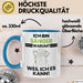 Sänger Geschenk Tasse Lustiger Spruch Ich Bin Sänger Warum Weil Ich Es Kann Geschenkidee Bester Sänger Geburtstag Kaffee-Becher Blau Trendation