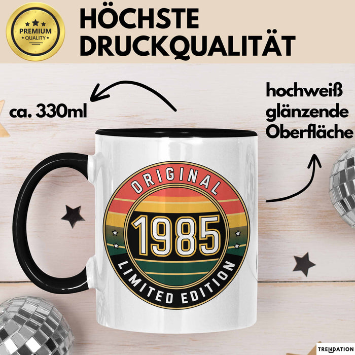 40 Geburtstag Party Tasse Geschenk Lustige Geschenkidee Spruch Original 1985 Limitierte Edition Trendation
