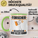 Forscher Tasse Geschenk für Forscher Der Mann Der Alles Kann Geschenkidee zum Geburtstag Grün Trendation
