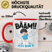 Tasse BÄÄM Ich bin 7 Kindergeburtstagsgeschenk mit DabTanz Rot Trendation