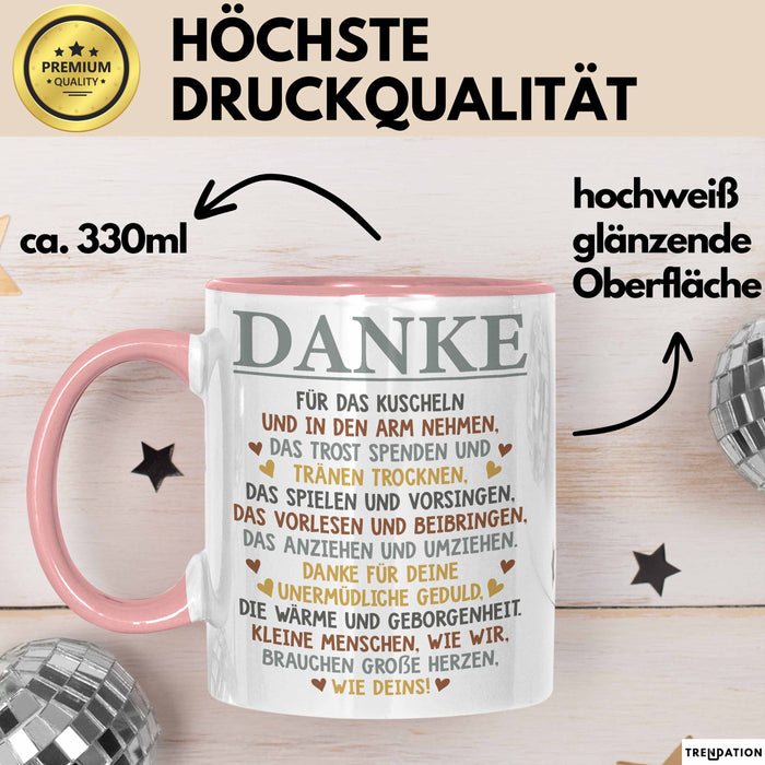 Unterricht Lehrer Wertschätzung Tasse Geschenk Lustige Geschenkidee Spruch Danke Für Das Kuscheln Rosa Trendation
