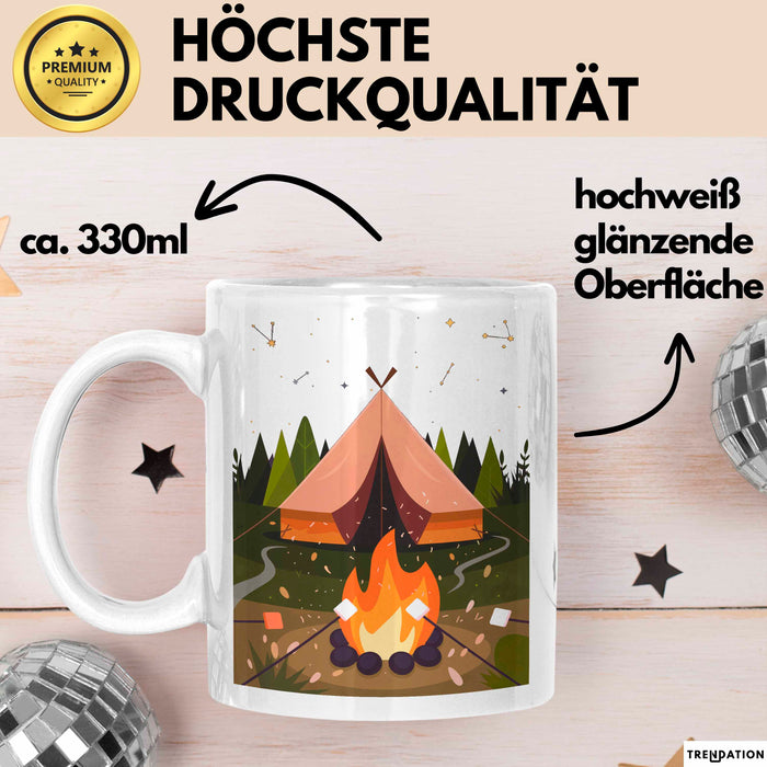 Camper Tasse Geschenk Lustige Geschenkidee Spruch Für Outdoor Abenteurer Weiß Trendation