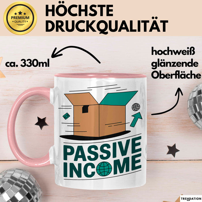 Dropshipper Tasse Geschenkidee für passives Einkommen Rosa Trendation