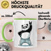 Panda Rock Musikliebhaber Musiker Tasse Geschenk Lustige Geschenkidee Spruch Grün Trendation