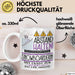Snowboarderin Tasse Geschenk Lustig Abstand Halten Hochleistungs-Snowboarderin Mit Drang Zur Perfektion Bei Der Arbeit Weiß Trendation