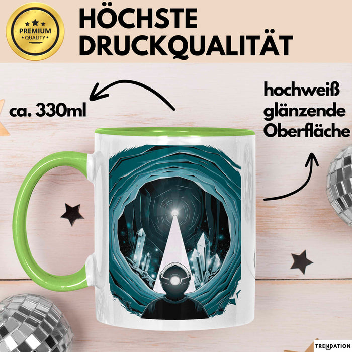 Höhlenforscher Tasse Geschenk Lustige Geschenkidee Spruch Für Höhlen Entdecker Grün Trendation