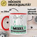 Model Geschenk Tasse Ich Bin Model Aber Sag Doch Einfach Superheld Lustige Geschenkdiee für Model Kaffee-Becher Rot Trendation