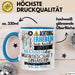 Musikgeschäftsinhaberin Tasse Geschenk Lustiger Spruch Bitte Erheben Sie Sich Seine Majestät Die Musikgeschäftsinhaberin Betritt Den Raum Blau Trendation