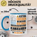 Kanufahrer Geschenk Tasse Lustiger Spruch Erheben Sie Sich Der Kanufahrer Betritt den Raum Blau Trendation
