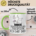 Geschenk für Tierverhaltenstherapeutin Tasse Lustige Geschenkidee Geburtstag Ich Bin Tierverhaltenstherapeutin Ich Darf Das Grün Trendation