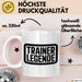 Fußballtrainer Fußballteam Tasse Geschenk Lustige Geschenkidee Spruch Trainer Legende Weiß Trendation